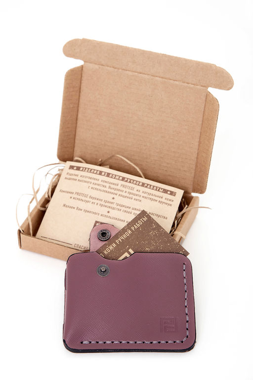 Портмоне-кардхолдер MK-7.21 светло-бордовый - Protege фото 4