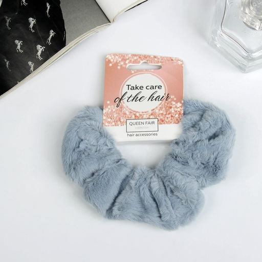 Цена за 5 шт. Резинка для волос «Орбита», нежность, 9 см, голубой