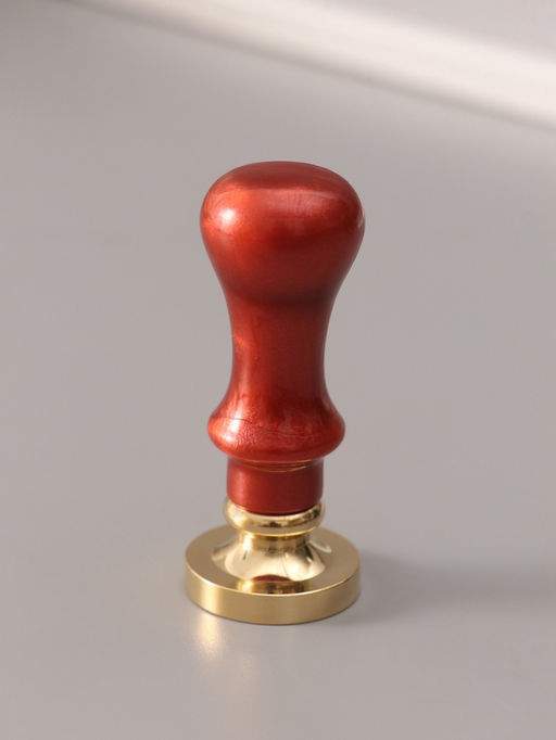 Печать для сургуча с пластиковой ручкой «Рамка круглая плетёнка с бантиком», 6.3×2.5×2.5 см