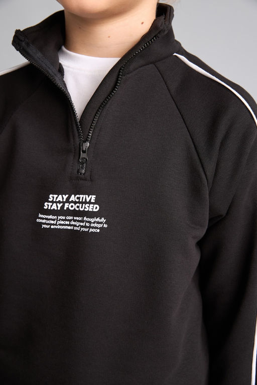 Oversize Pamuklu Bask_l_ Sweatshirt Erkek _ocuk - Defacto фото 6