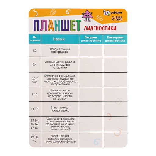 Развивающий набор Нейротесты. Диагностика навыков ребёнка - Iq-zabiaka фото 3