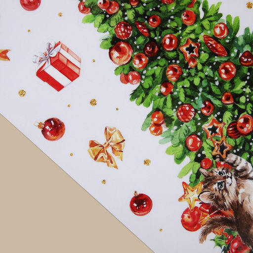 Цена за 2 шт. Наклейки на окна многоразовые «Новый год», 20×34.5 см