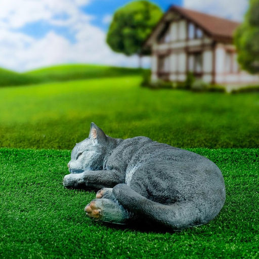 Садовая фигура из полистоуна «Кот Кузя», 13×24×40 см