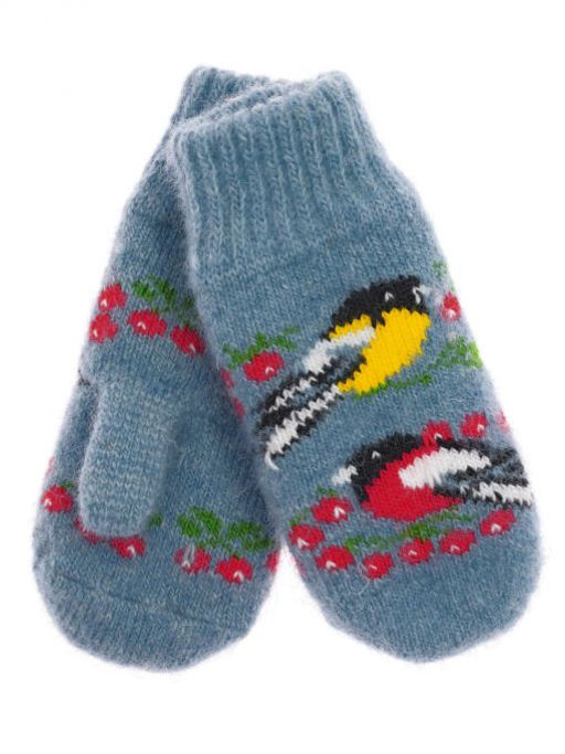 Варежки детские круговые "Снегирь и синица" 0317-3