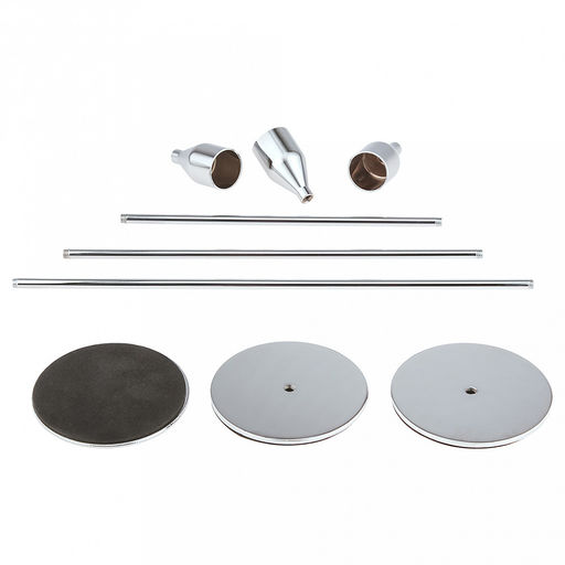 Подсвечник металлический Аскет набор 3 штуки: h32,2см, h27,5см, h22,5см; чаша д2,4см, h4см, отвинчивающаяся, нескользящее основание д8см, серебряный, в коробке (Китай) - Домашняя мода фото 3