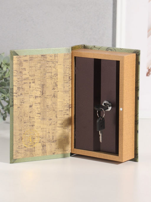 Шкатулка книга - сейф «Накопления, сбережения и вклады», дерево, искусственная кожа, тиснение, 21×13×5 см