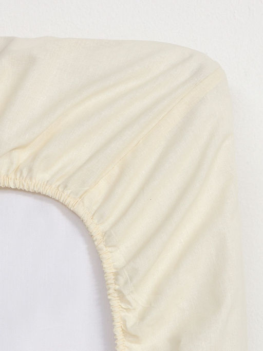 Простыня на резинке Этель 160*200*25, цв.молочный, 100% хлопок, поплин 125г/м2  фото 9