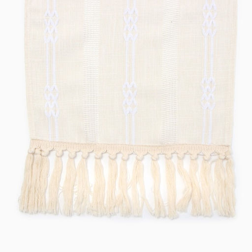 Дорожка на стол Этель бежевая 30×180 см, 100% п/э