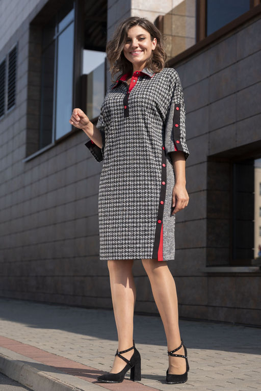 Платье Avanti 1618 серый/черный - Mira fashion фото 344