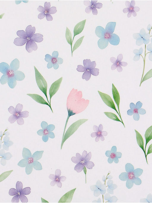 Цена за 10 шт. Бумага упаковочная глянцевая Нежные цветы, 50?70 см