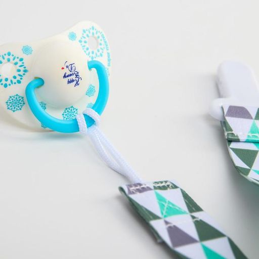 Держатель для соски - пустышки на ленте Геометрия - Крошка я фото 5