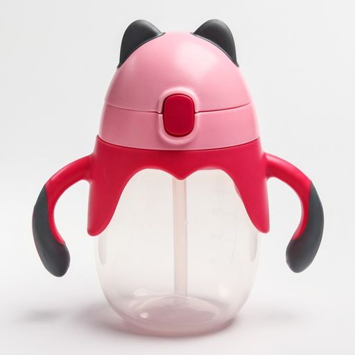 Поильник с трубочкой детский, 250 мл., с ручками, цвета МИКС - Крошка я фото 2