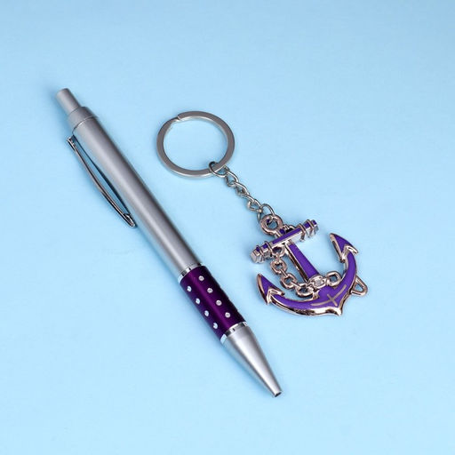 Набор подарочный 2в1 (ручка, брелок якорь) микс - Simaland фото 2