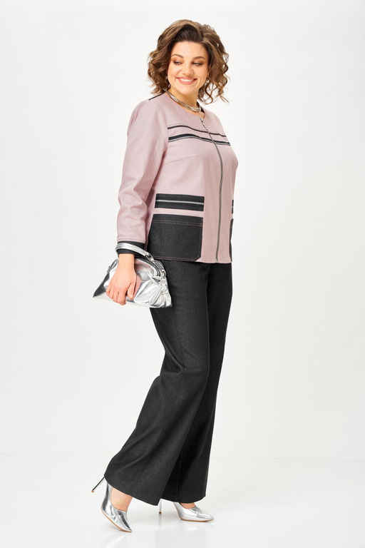 Костюм Aira Style 24249 пудра-графит