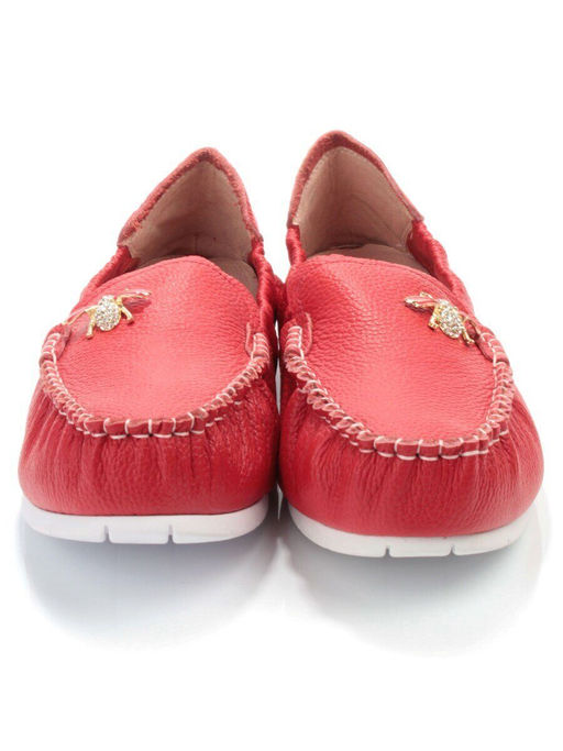 07-D303R RED Мокасины женские (натуральная кожа) - No name фото 7