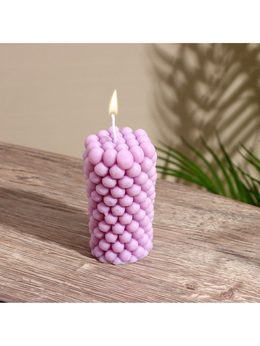 Свеча "Столб шарики" 5х5х9 см, соевый воск, микс
