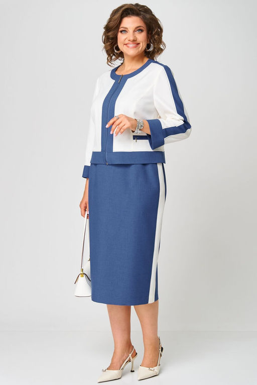 Костюм Aira Style 24124 молочно-синий