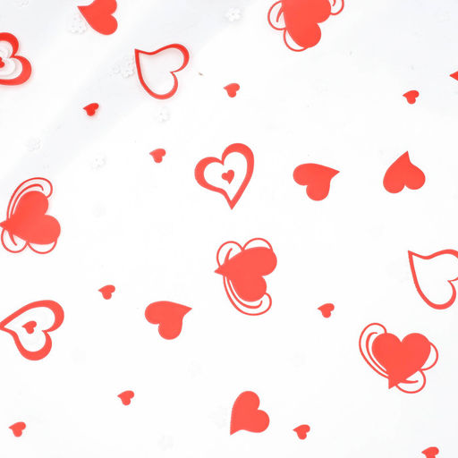 Пленка цветная Валентин , 70 см красно-белый - Simaland фото 2