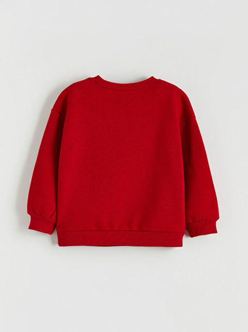 Bisiklet Yaka London Bask?l? K?z ?ocuk Sweatshirt