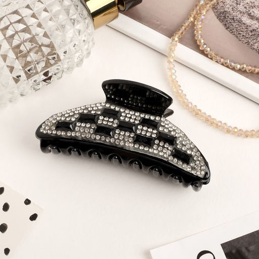 Цена за 5 шт. Краб для волос "Томирис" 8,5 см, дуга, чёрный