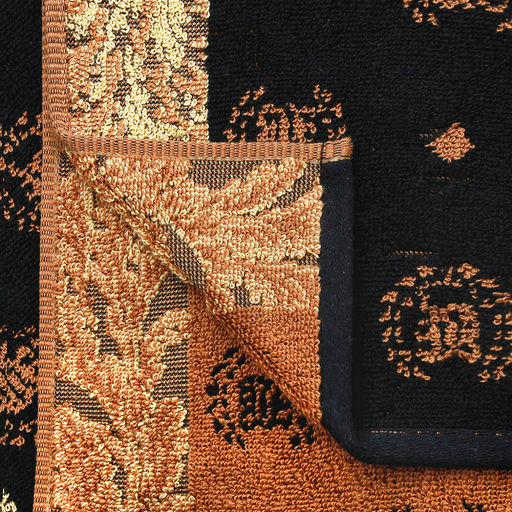 "Missoni-3027" Полотенце махровое 34х78см, плотность 375гр/м2, 100% хлопок, велюр, оранжевый, Bolangde (Китай)