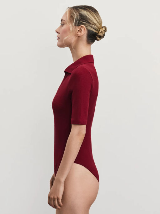 Боди в рубчик из хлопка / Zarina  фото 4