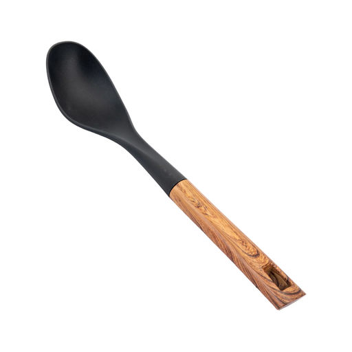 Ложка из нейлона 32,5*7см с пластм ручкой/дизайн под дерево, арт. 006460