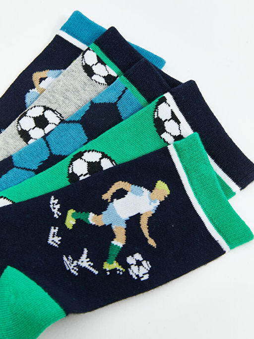 Desenli Erkek ?ocuk Soket ?orap 5li