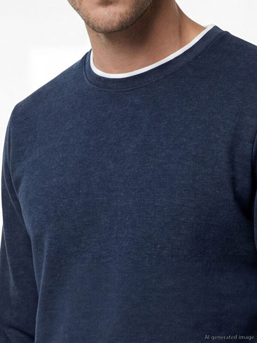 Bisiklet Yaka Erkek Sweatshirt