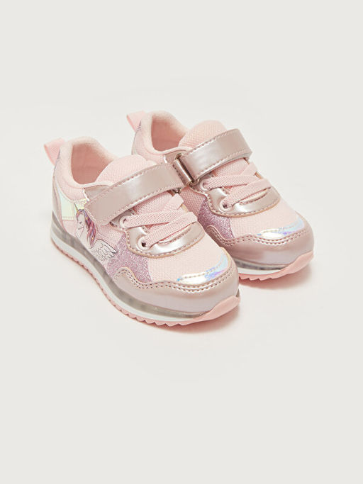 C?rt C?rtl? Bask?l? Taban? I??kl? K?z Bebek Spor Ayakkab? - Waikiki фото 2