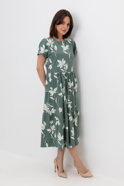 VERY NEAT _ ЕВТ 5019/зеленый мох,магнолия платье жен
