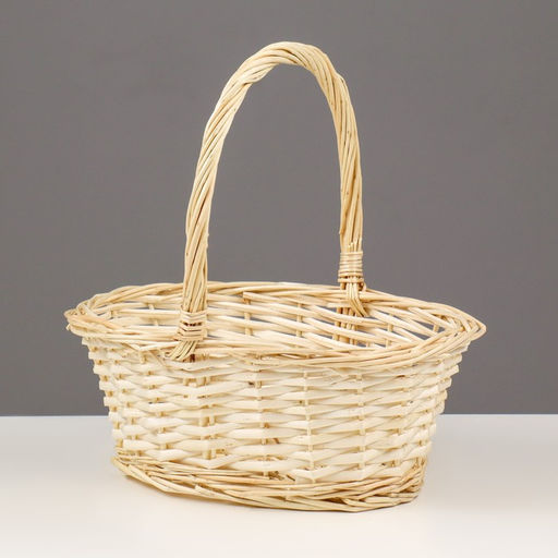 Корзина плетёная для хранения, ива, овальная, цвет натуральный, набор 3 шт.