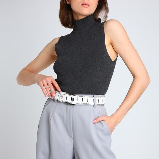 Ремень женский, ширина 3,5 см, люверсы, пряжка металл, винт, цвет белый - Simaland фото 3