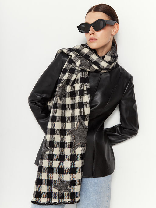 в составе ШЕРСТЬ и КАШЕМИР Большой, мягкий, теплый  двусторонний палантин - Tantino фото 7