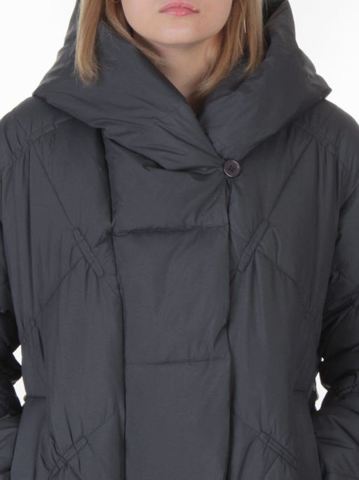 8870 DK. GRAY Пальто зимнее женское оверсайз (200 гр. холлофайбер)
