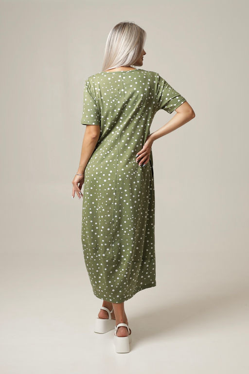 Платье женское П-168 (кулирка) Хаки - Elenatex фото 11