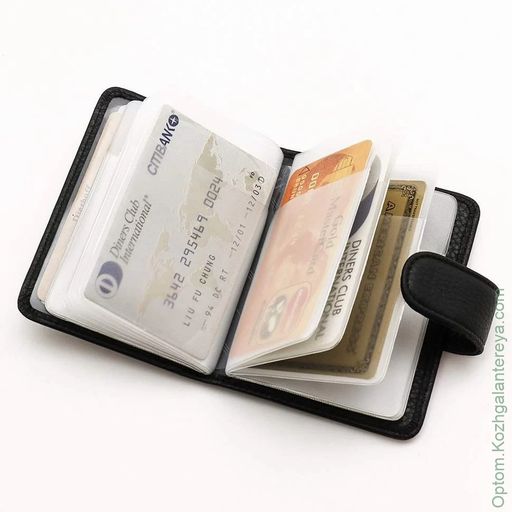 Мужская кожаная визитница Dierhoff Д 8129-010 - Sergio valentini фото 3