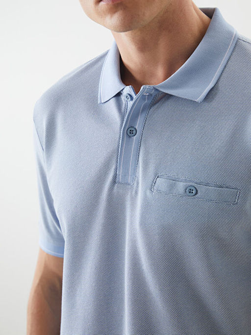 Polo Yaka Merserize G?r?n?ml? Erkek Ti??rt