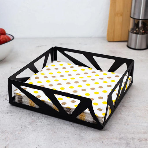 Салфетница металлическая 17,5х17,5х5см, черный (Россия) - Домашняя мода фото 6