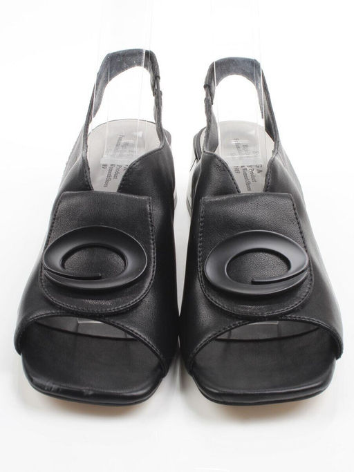 08-XL660-1 BLACK Босоножки женские (натуральная кожа)