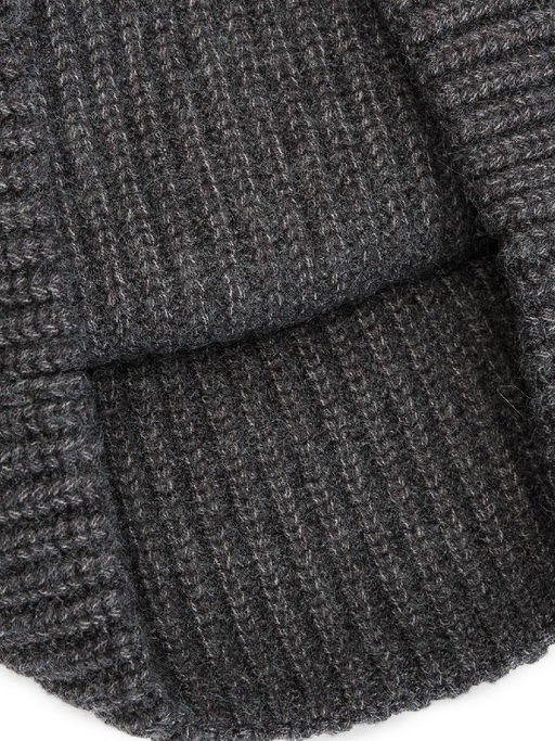 Шапка муж. каш+шерсть+виск LB-N88119 d.grey melange - Labbra фото 4