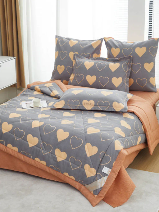 Одеяло Alanna Сатин Люкс с простыней и наволочками ODALAL008 Евро