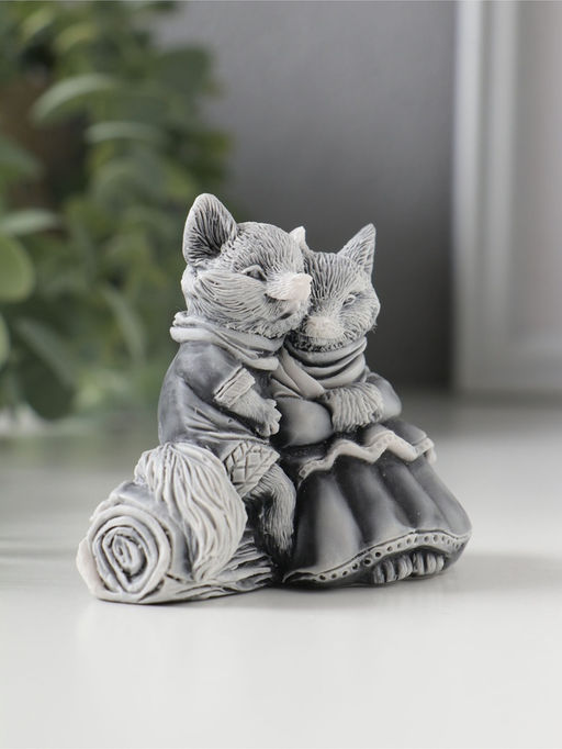 Сувенир "Лисы влюбленная парочка", 6,5см