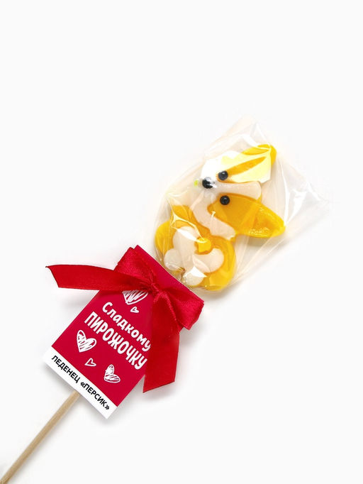 Леденец на палочке Сладкому пирожочку, со вкусом персика, 25 г