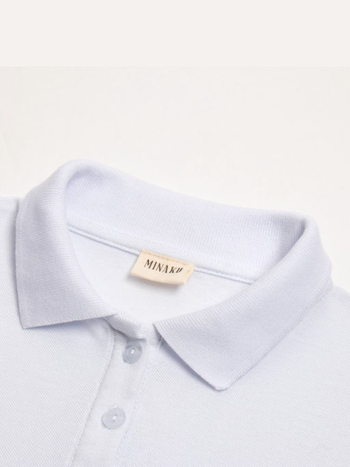 Футболка поло женская MINAKU: Basic line, белая, размер 46