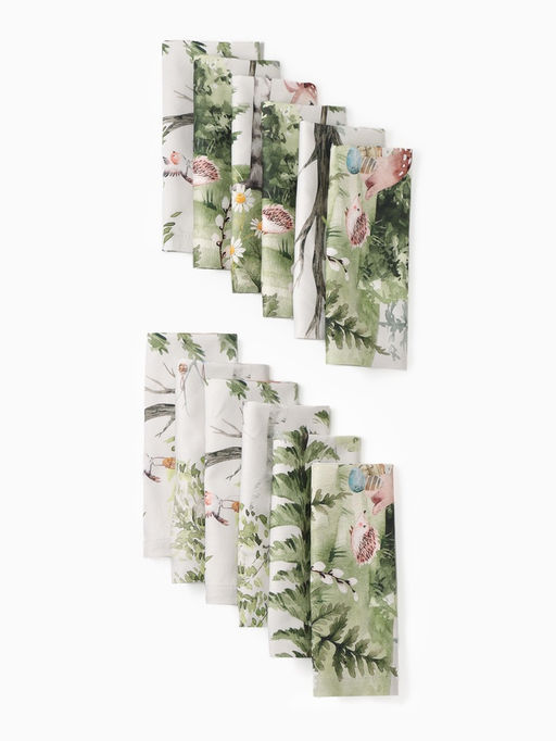 Набор кухонный Этель. Пасха в лесу, скатерть 148?2182 см с ГМВО, салфетки 40?40 см - 12 шт.