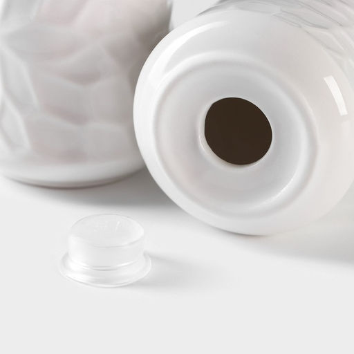 Набор для специй на бамбуковой подставке BellaTenero, 3 предмета: солонка 100 мл, перечница 100 мл, салфетница, фарфор, белый