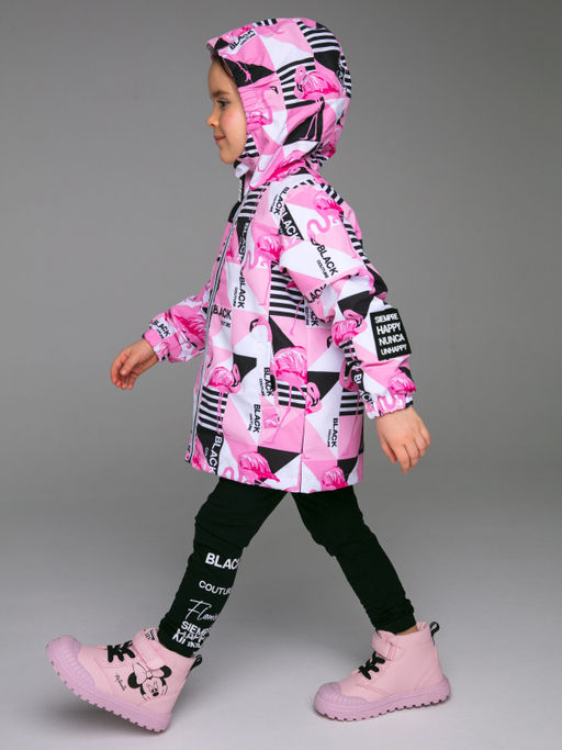 12322035 Куртка текстильная с полиуретановым покрытием для девочек (ветровка) - Playtoday фото 4