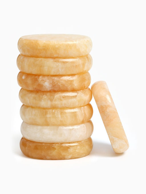 Камни для СПА 6×8 желтоватый мрамор, 8 шт.