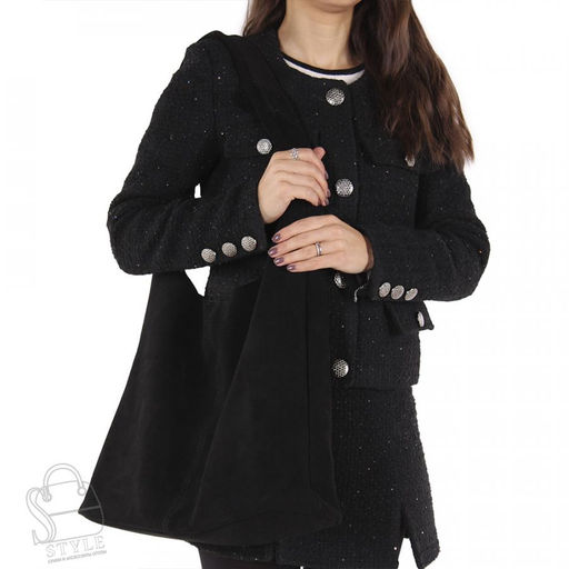 Сумка женская кожаная 6073QAA black Polina&Eiterou в Новосибирске